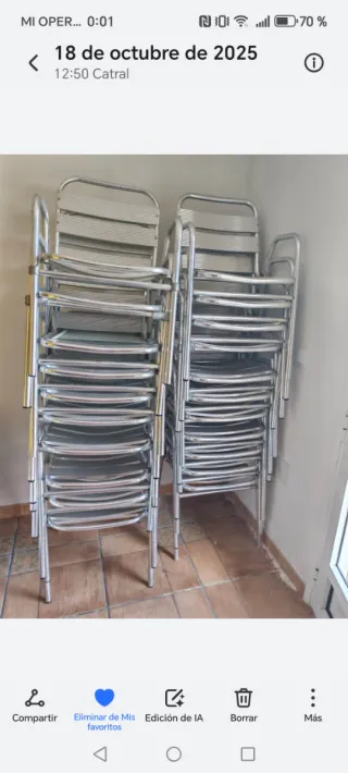 21 Sedie in Alluminio per Giardino