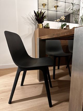 Sillas comedor/terraza negras (Set de 4)