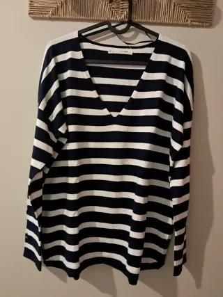 Jersey Esfera Rayas Azul Marino Talla L