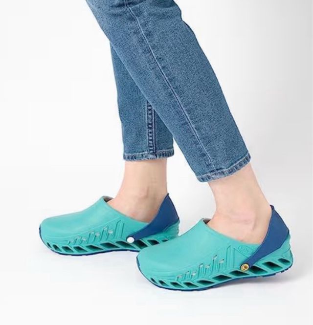 Zuecos Scholl Evoflex Taglia 39 Verde/Blu