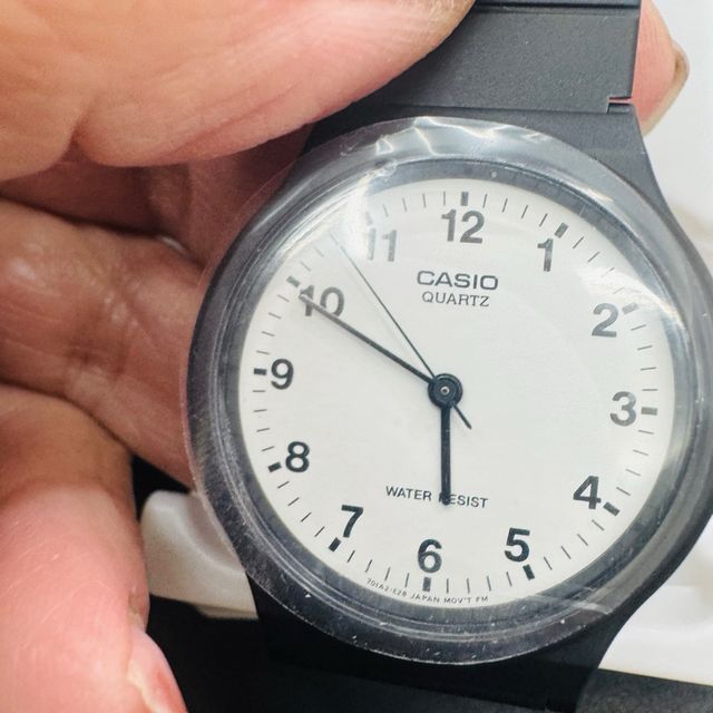 Orologio Casio Uomo Resina Nero Quadrante Bianco