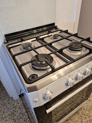 Cocina de gas 4 fuegos con horno