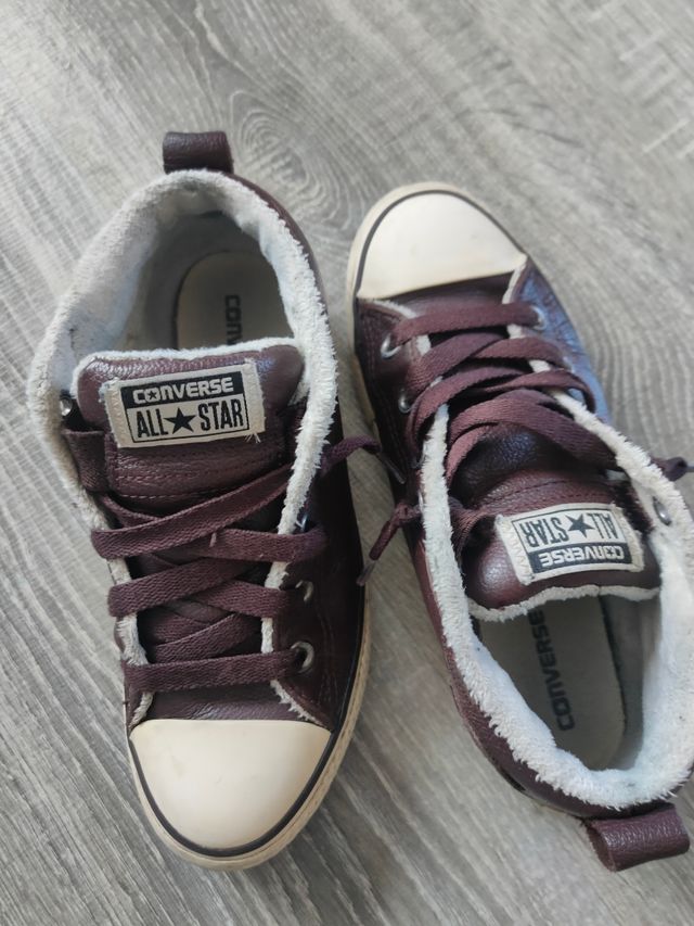 Botín Converse Piel Marrón Talla 33.5