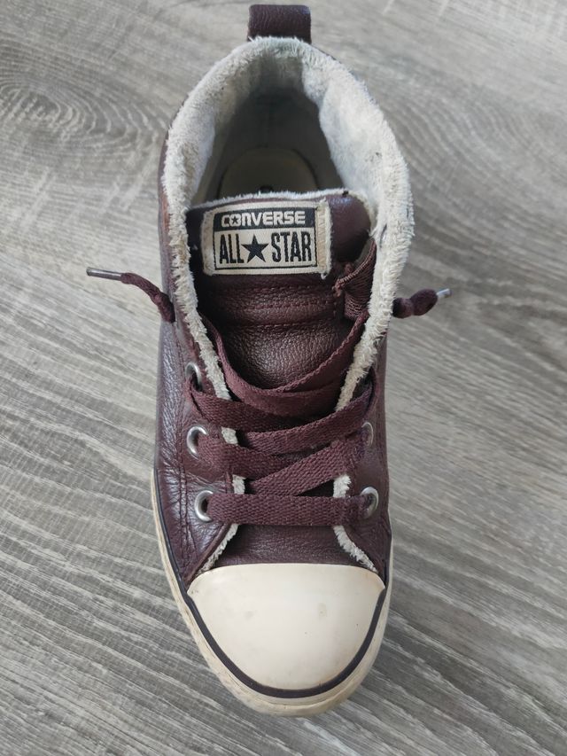 Botín Converse Piel Marrón Talla 33.5