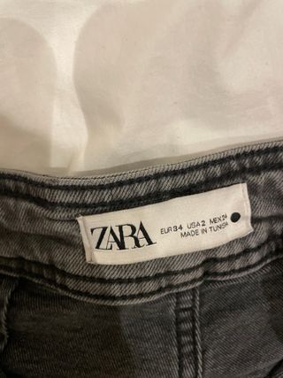 Pantalón Zara ancho gris talla 34