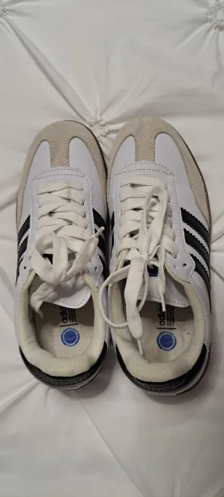 Zapatillas Adidas Samba Unisex Beige/Blanco