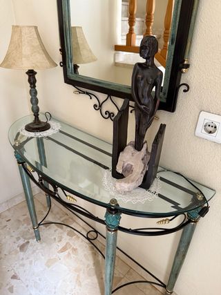 Conjunto Mesa y Espejo Decorativo