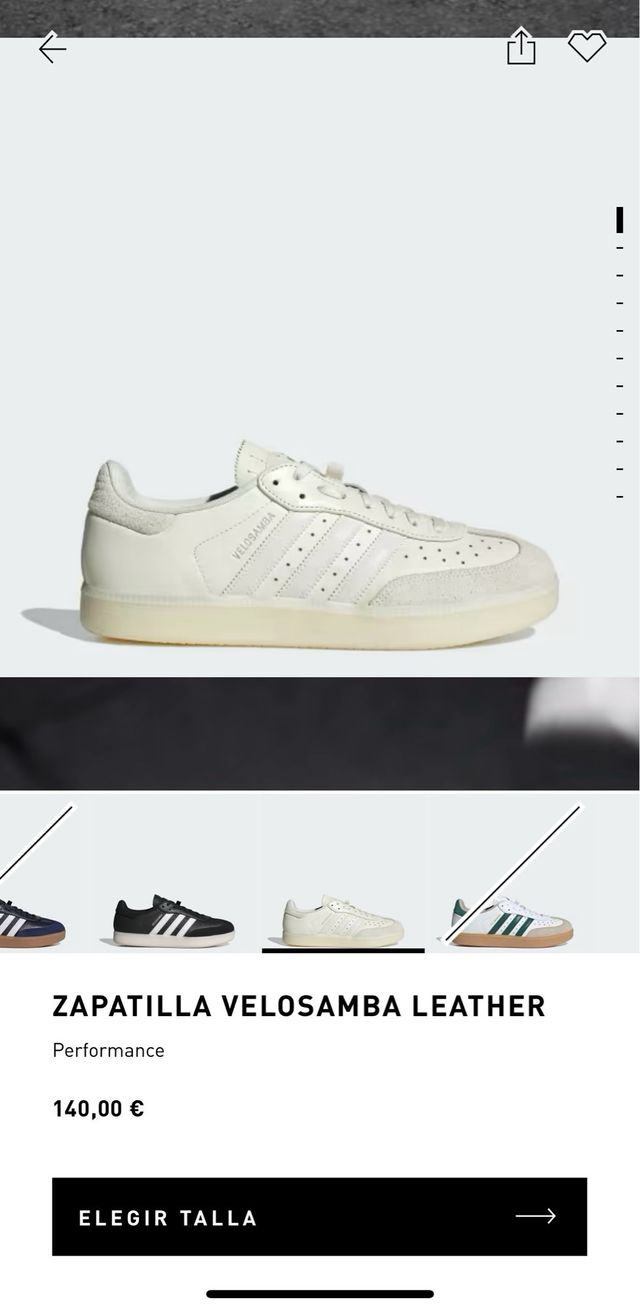 Zapatillas Adidas Velosamba Beige/Blanco