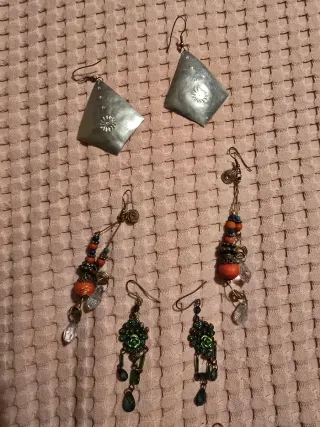 Conjunto de 4 brincos artesanais