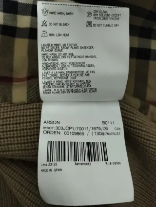 Chaqueta Burberry Beige Multicolor