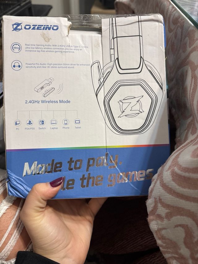 Fones de Ouvido Gaming OZEINO DW810 Dual Wireless