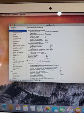 MacBook Air 13.3 128GB 4GB 2014 Plata