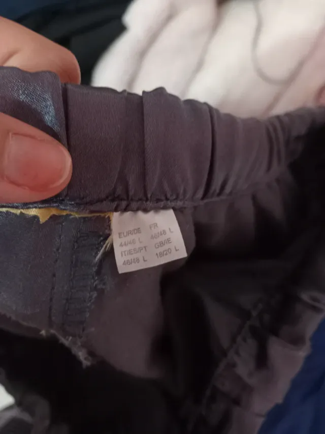 Pantalón pijama satén azul talla 46/48