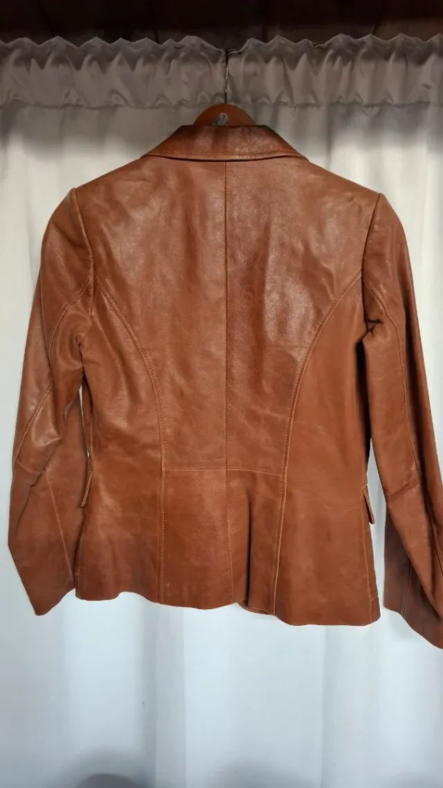 Chaqueta de cuero CB marrón Talla S