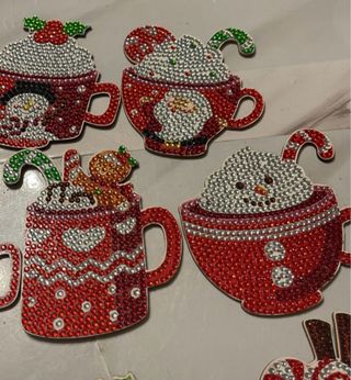 8 Sottobicchieri Natalizi Fatti a Mano