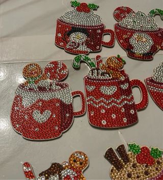 8 Sottobicchieri Natalizi Fatti a Mano