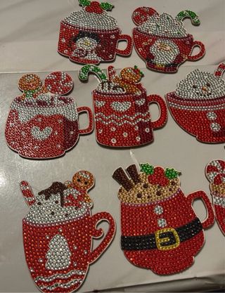 8 Sottobicchieri Natalizi Fatti a Mano