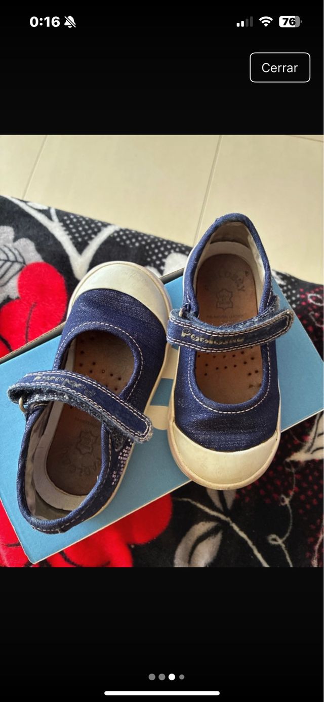 Zapatillas deportivas niña azul y blanco