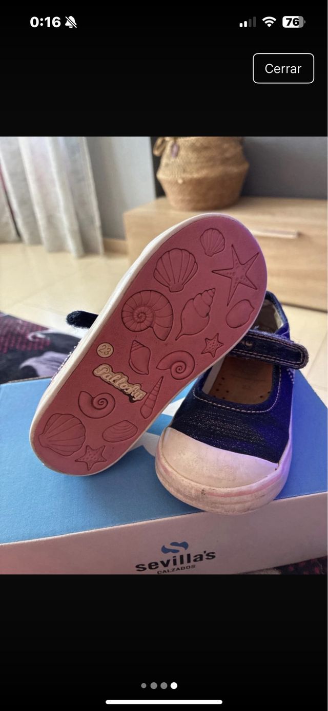 Zapatillas deportivas niña azul y blanco