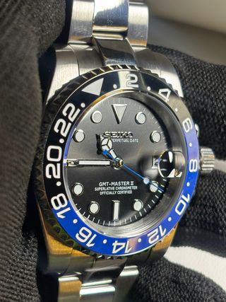 Reloj Seiko GMT-Master II Batgirl Azul-Negro