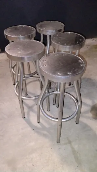 5 Taburetes Hostelería Aluminio