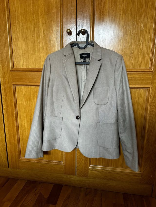 Chaqueta traje blazer mujer mango marrón talla L