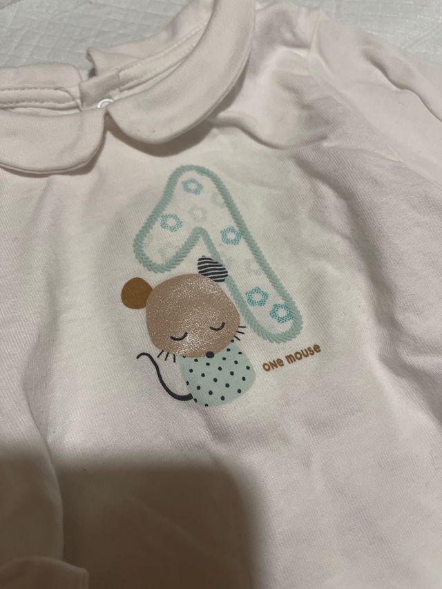 Camiseta bebé 6 meses ratón