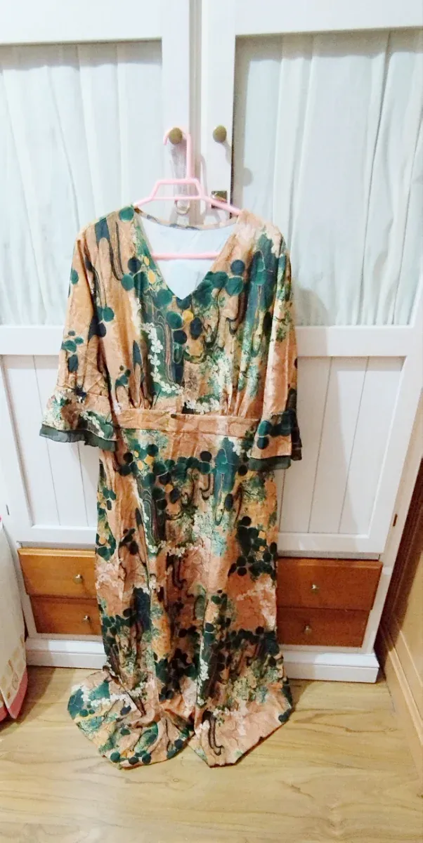 Vestido largo estampado