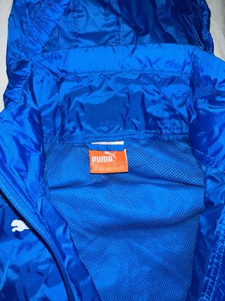 Giacca leggera Puma blu e bianca nuova