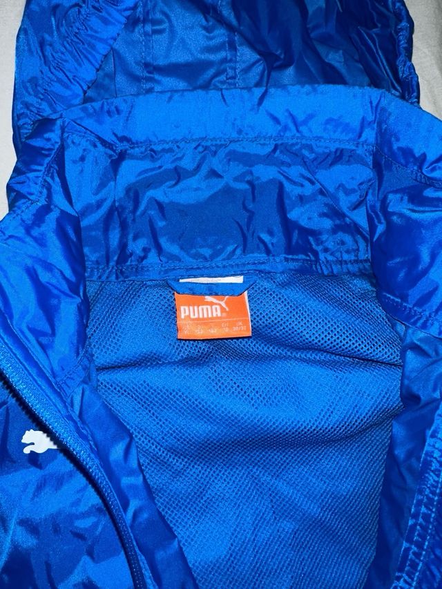 Giacca leggera Puma blu e bianca nuova