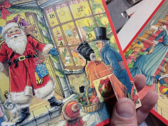 Calendario Adviento Navidad Vintage