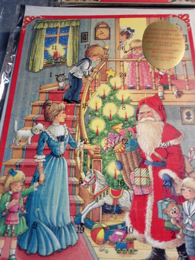 Calendario Adviento Navidad Vintage
