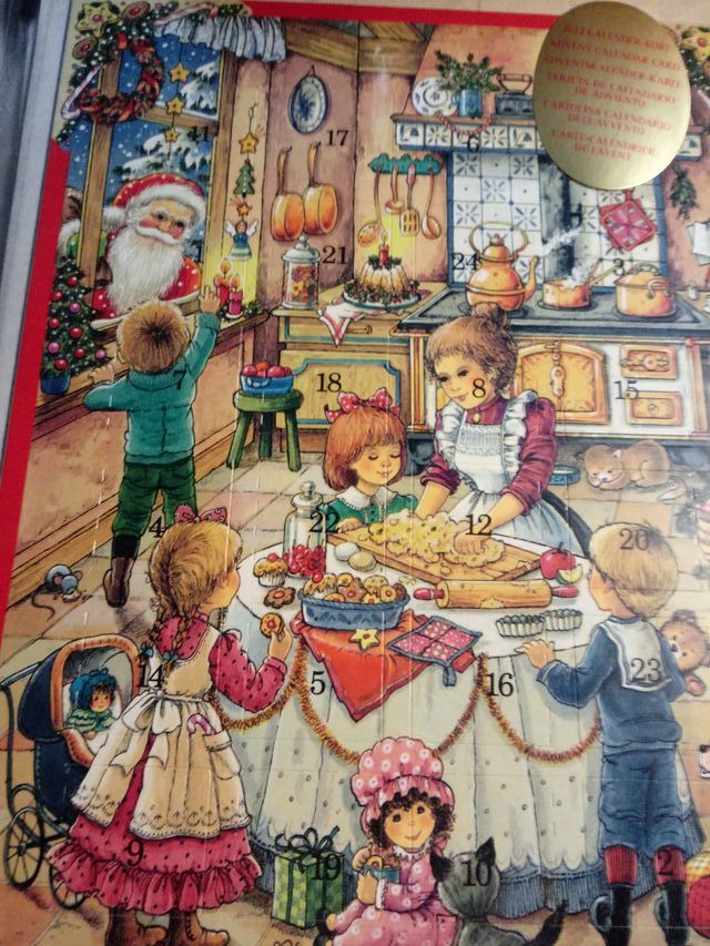 Calendario Adviento Navidad Vintage