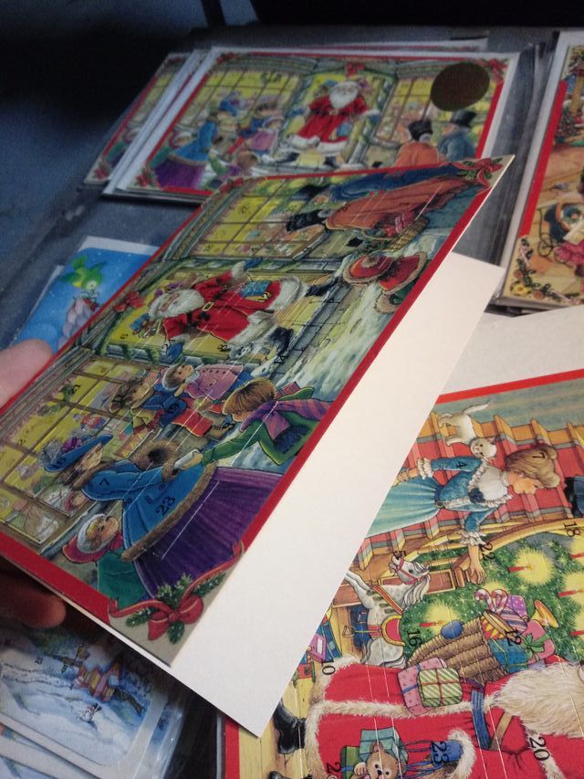 Calendario Adviento Navidad Vintage