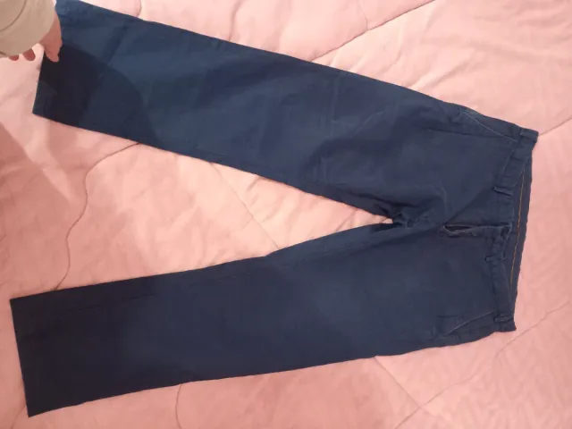 Pantalón Massimo Dutti Talla 46 Azul