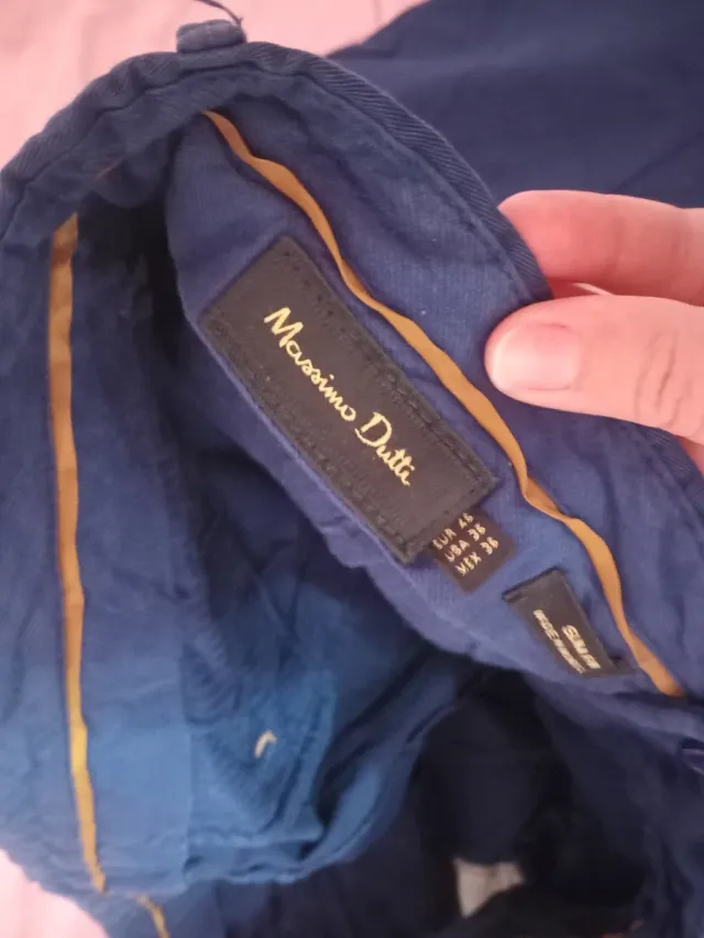 Pantalón Massimo Dutti Talla 46 Azul