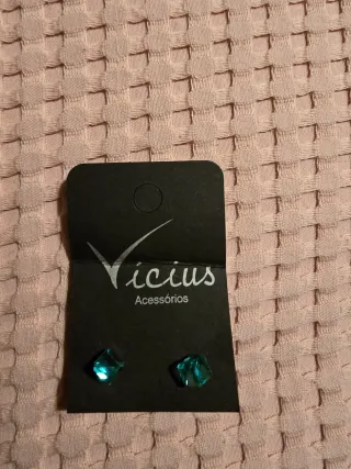 Brincos Vicius Azul Turquesa