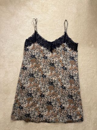 Vestido seda tirantes estampado floral