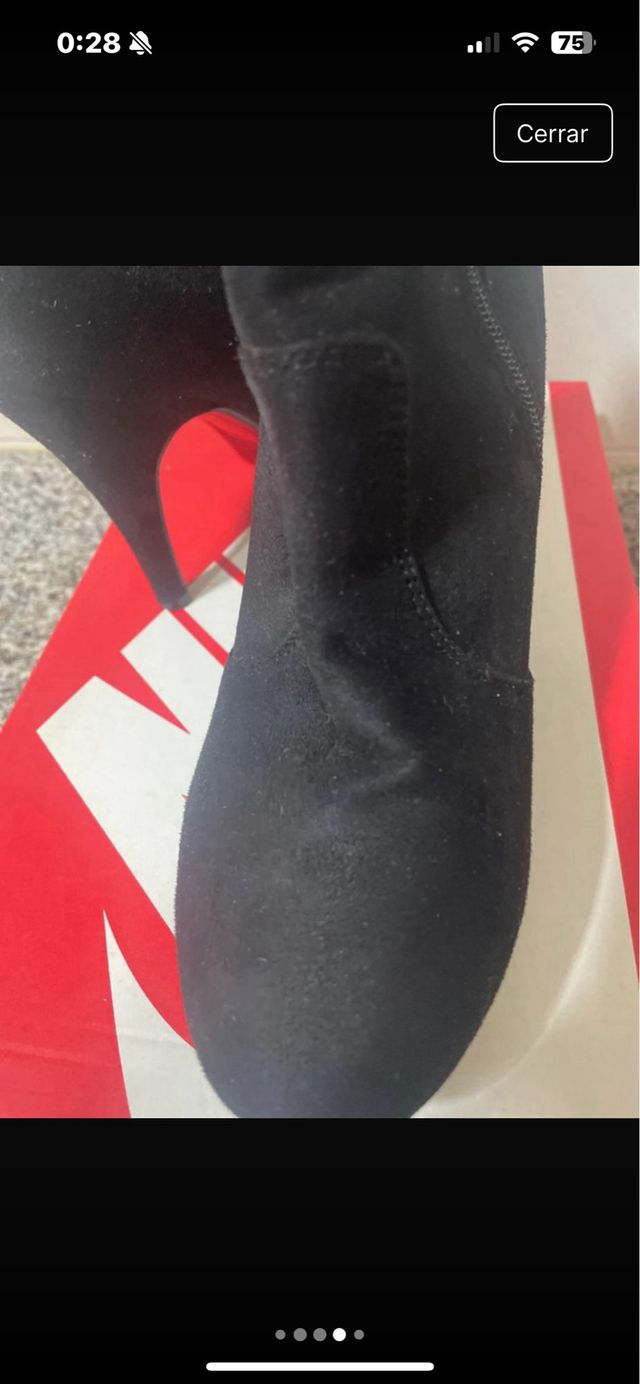 Botín tacón alto mujer negro