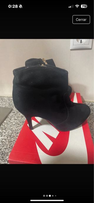 Botín tacón alto mujer negro