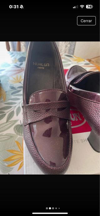 Zapatos de salón HUALUN marrones