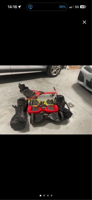 Patinetes eléctricos y accesorio asiento