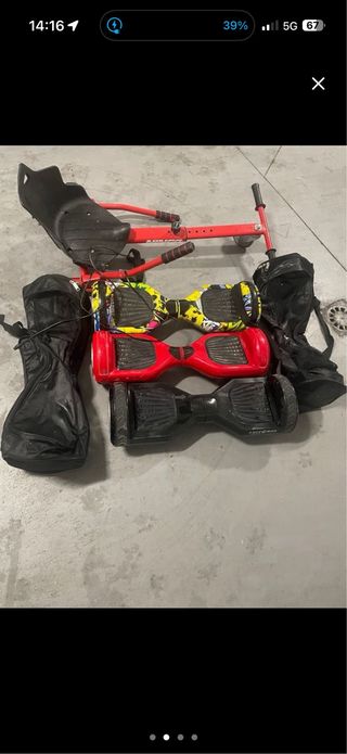 Patinetes eléctricos y accesorio asiento