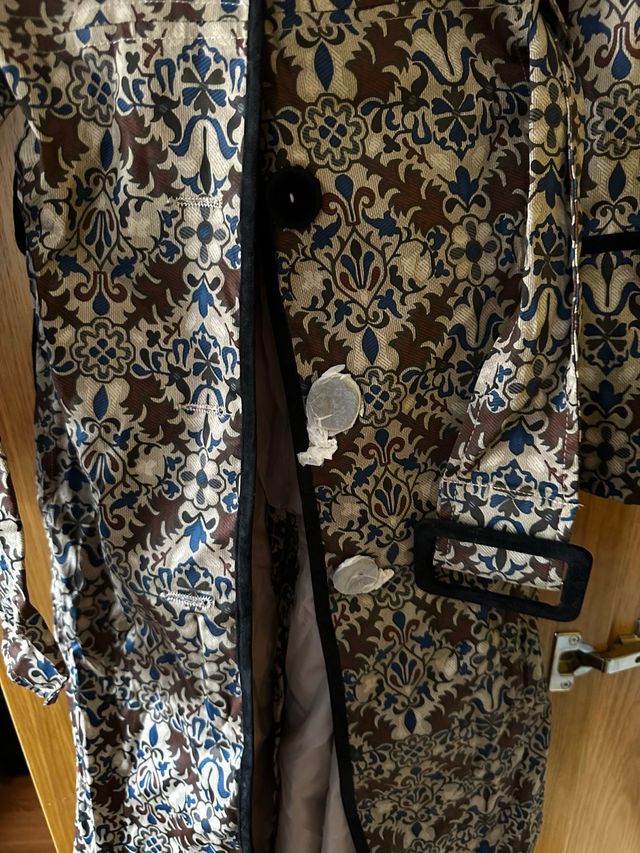 Gabardina mujer con estampado nueva talla s