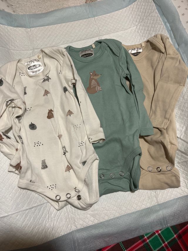 Lote 3 bodies bebé 62/68cm