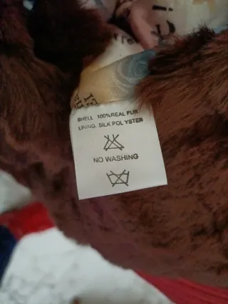 Chaqueta de piel marrón mujer