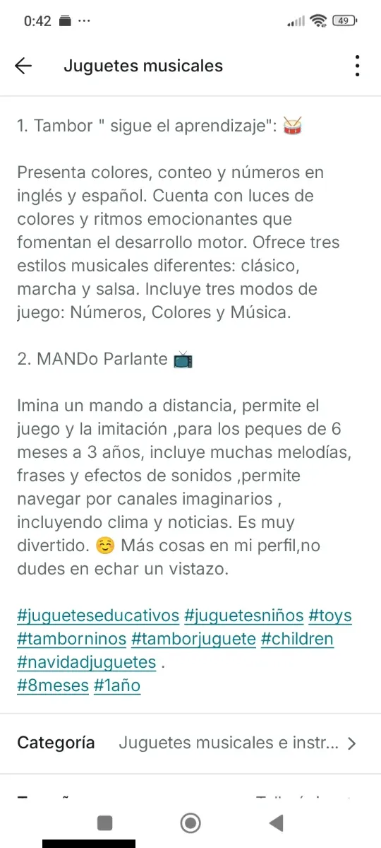 Pack Juguetes: Tambor y Mando