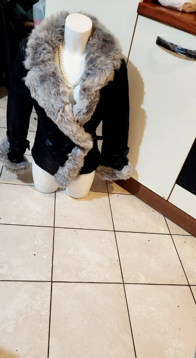 Giacca donna ecopelliccia finta pelliccia taglia M