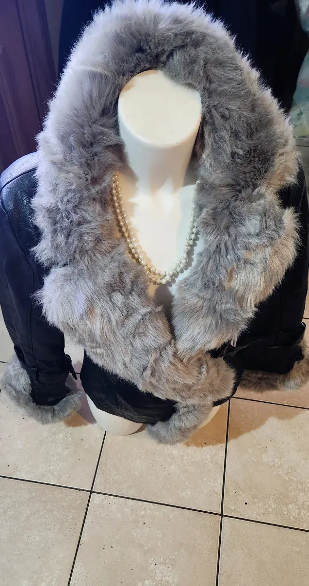 Giacca donna ecopelliccia finta pelliccia taglia M