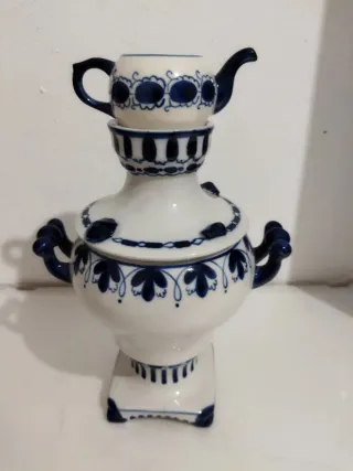 Samovar Porcelana GZHEL Decorativo